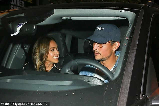 The smile showed just how much fun she's having with Danny