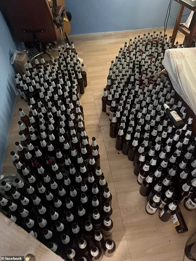 Paramedics were unable to save him and when they entered his home in Rayong, Thailand, they discovered the bedroom floor lined with bottles