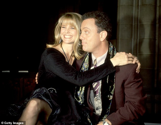 The model tied the knot with Uptown Girl singer Joel in 1985 (pictured in 1990)
