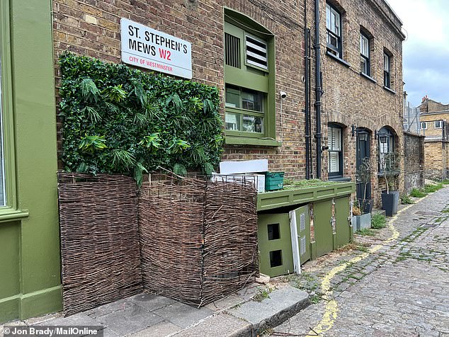 The delivery had been dropped in a wicker enclosure despite Mr Wilkins asking suppliers to use the padlocked cupboards next door