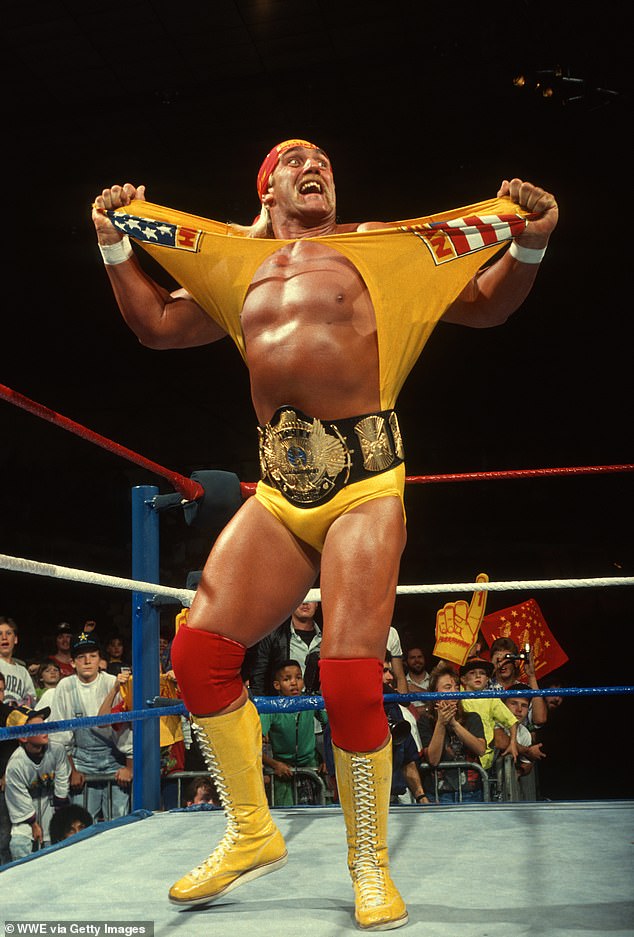 In the 1980s, Hogan was the driving force behind WWE's rise from a regional promotion around New York to an international brand - pictured 1991 - but saw his legacy tainted by a racism scandal in 2015