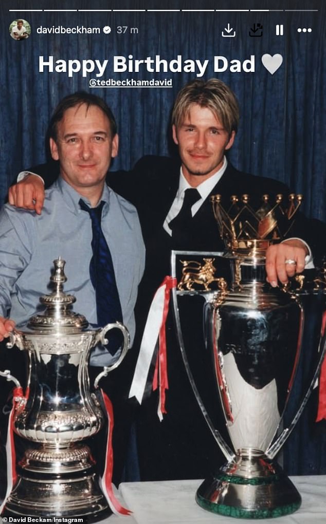 David later shared his own tribute to his beloved father on Thursday