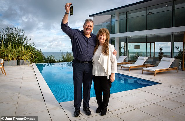 Glen Elmy and wife Debby won the seafront mansion from a £25 ticket