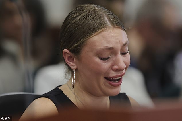 Dylan Mortensen sobbed as she gave her victim impact statement to the court