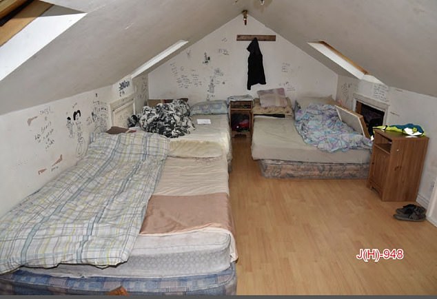 The conditions of the cramped rooms where car wash 'slaves' controlled by Maros Tancos and Joanna Gomulska lived