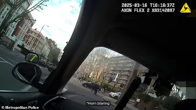 He had been fleeing officers after stealing several phones from members of the public on his high-speed e-bike