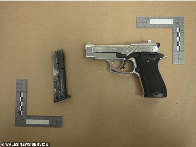 Police also found a a 9mm semi-automatic handgun