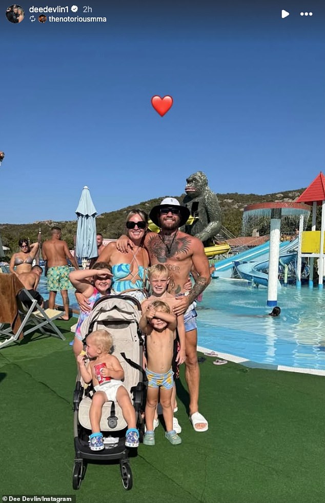 Conor McGregor and fiancée Dee Devlin shared a family snap on Monday amid concerns that their relationship could be on the rocks