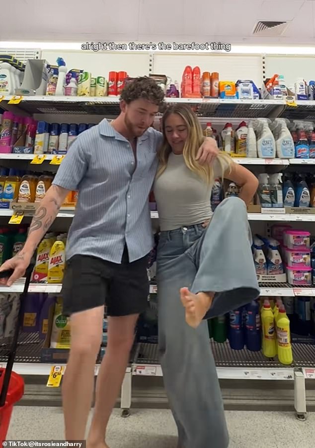 One of the items in the list was 'the barefoot thing', which they say Brits would 'never ever' do