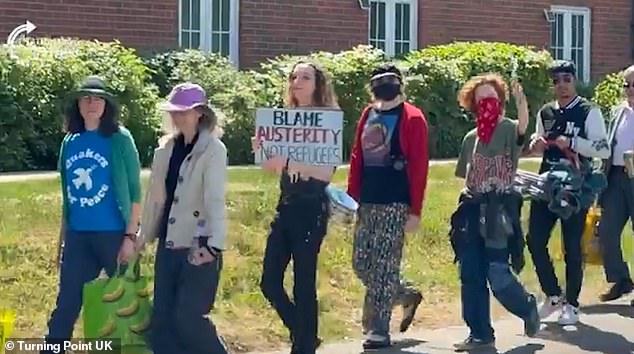 The activists were attending the demonstration in May - with footage emerging this week