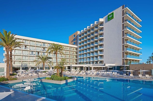 Guests at the four-star adults-only property in Mallorca, pictured, had been warned the previous evening about behaviour around securing sun beds, with the entertainment manager telling them 'we're all adults here'