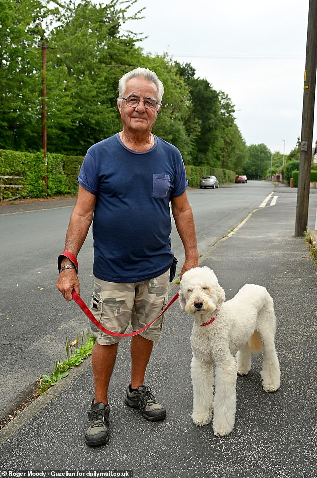 Walking his dog Ruby, Graham Bennett (pictured), 74, said: 'I think it is disgrace that we are paying to keep them there.'