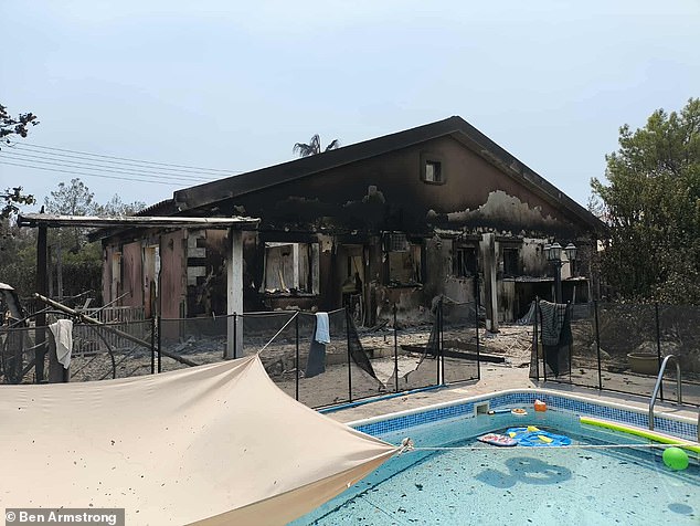 The villa has now been completely burned in what has now been called the country's worst wildfire in decades