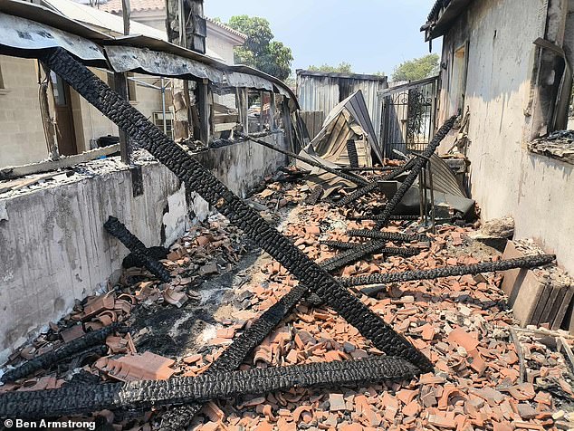 The family packed up all they could and hurried to escape the fire before it got to their home