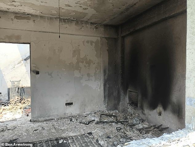Ben says £8,000 worth of equipment from Lucy's kid's entertainment business was lost in the fire