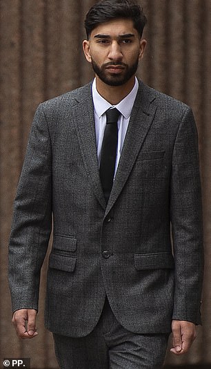 Mohammed Fahir Amaaz (pictured) 20, arriving at Liverpool Crown Court earlier this month