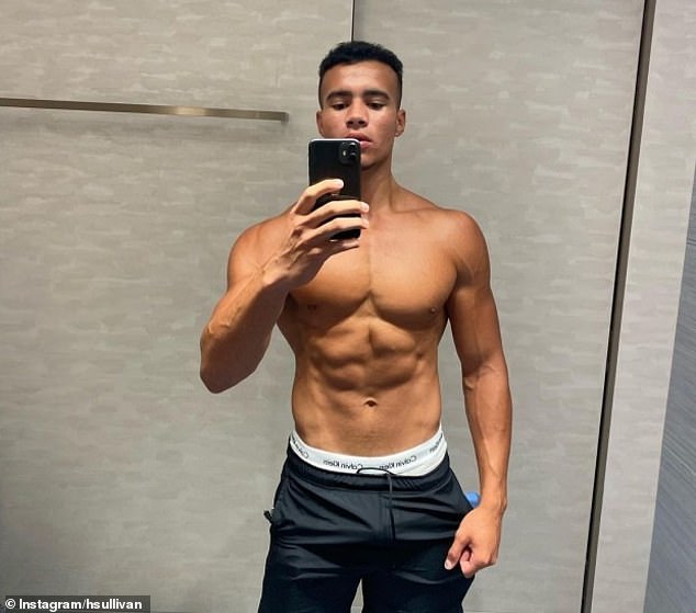 Pictured: British influencer Harrison Sullivan, who was involved in a Magaluf brawl this week