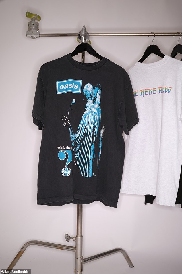 Another T-shirt from the 1995 album tour is this graphic T-shirt that features tour locations on the back and is priced at £975