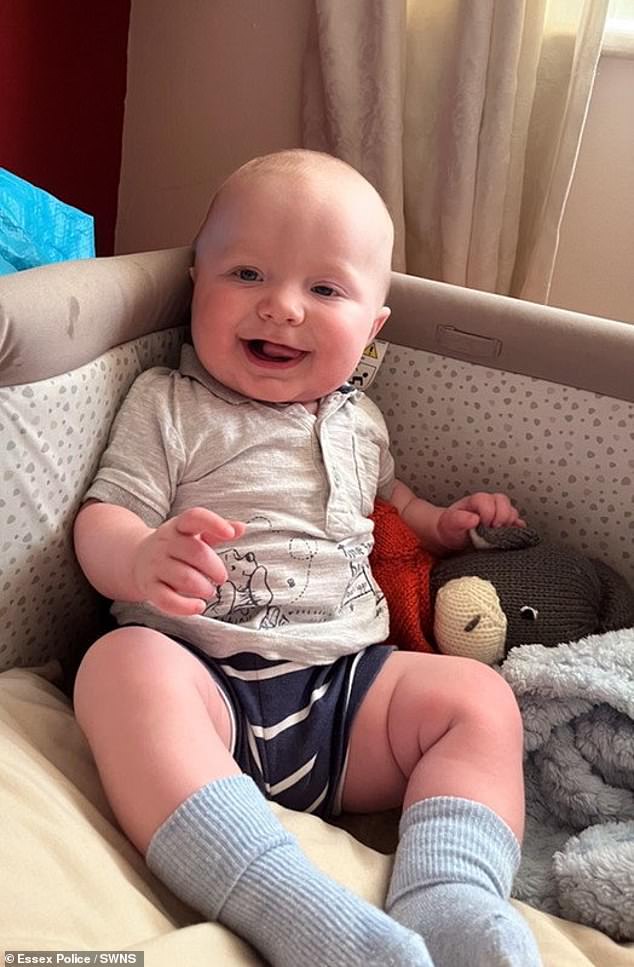Harry (pictured) was sitting in a child seat in the back of the car behind his mother while her friend, Stevie Steel, drove. Prior to the crash, the pair had been drinking rosé on the beach. The baby boy tragically died later that night from 'unsurvivable' injuries sustained from the crash