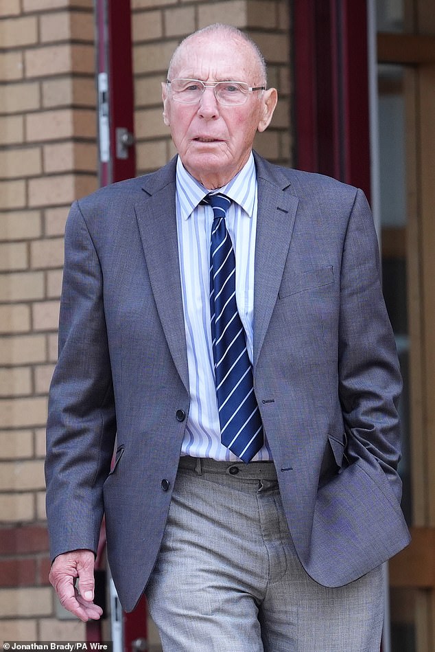 Geoff Thorpe outside Surrey Coroner's Court, Woking for the inquest into the death of his son, former England cricketer Graham Thorpe