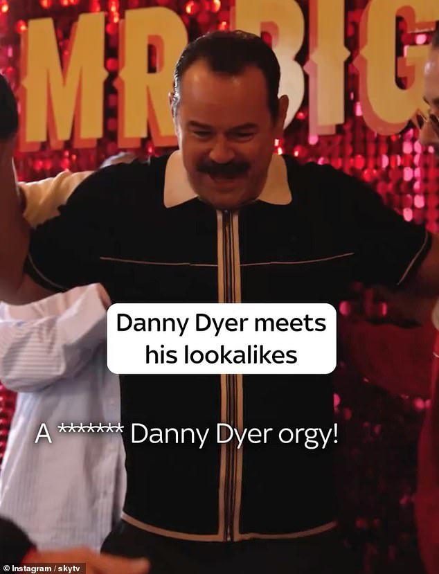 He added: 'This is a very surreal for me and I have realised how much I don't look like Danny Dyer anymore'