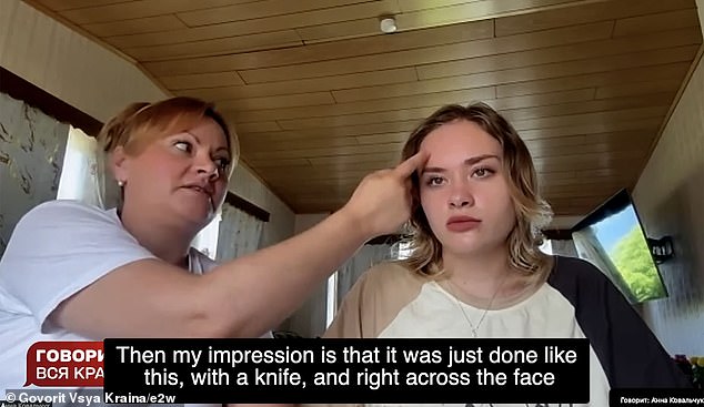 Dubai attackers tried to scalp Maria Kovalchuk with a knife, her mother Anna Kovalchuk, left, said on air on a Ukrainian TV show