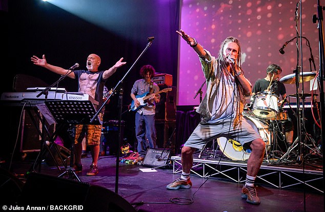 He was spotted performing at the historic Subscription Rooms in Stroud, Gloucester, alongside The Mushrooms