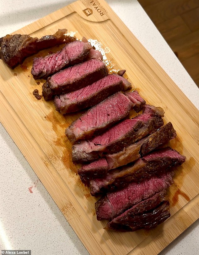 She said eating steak on night one of her cycle has helped her immensely because it's high in iron