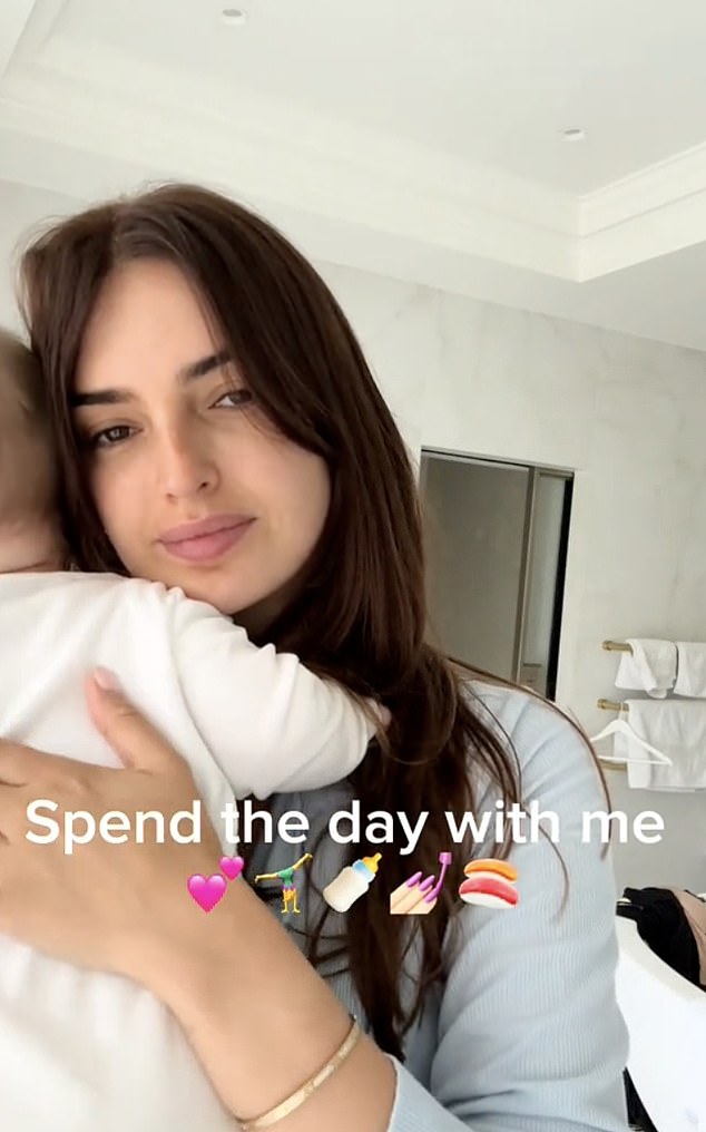In May, she shared an insight into her life as a new mother, as she shared a TikTok video of her daily routine