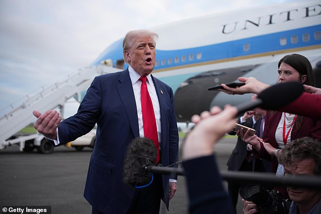 President Trump brushed off questions about the Jeffrey Epstein case which has followed him across the pond