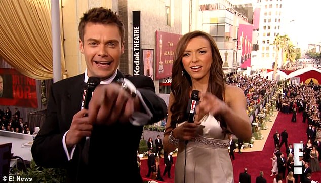 Former hosts of E! News  have included Ryan Seacrest and Giuliana Rancic, seen here reporting from the red carpet