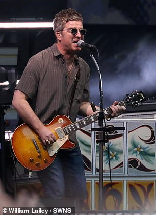 After a run of homecoming gigs in Manchester's Heaton Park, the rock and roll stars, fronted by the Gallagher brothers, took to the stage at London's Wembley Stadium