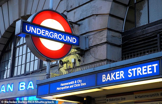 Mr James was walking down Baker Street (Underground station above) when his phone was snatched by a thief on an e-bike