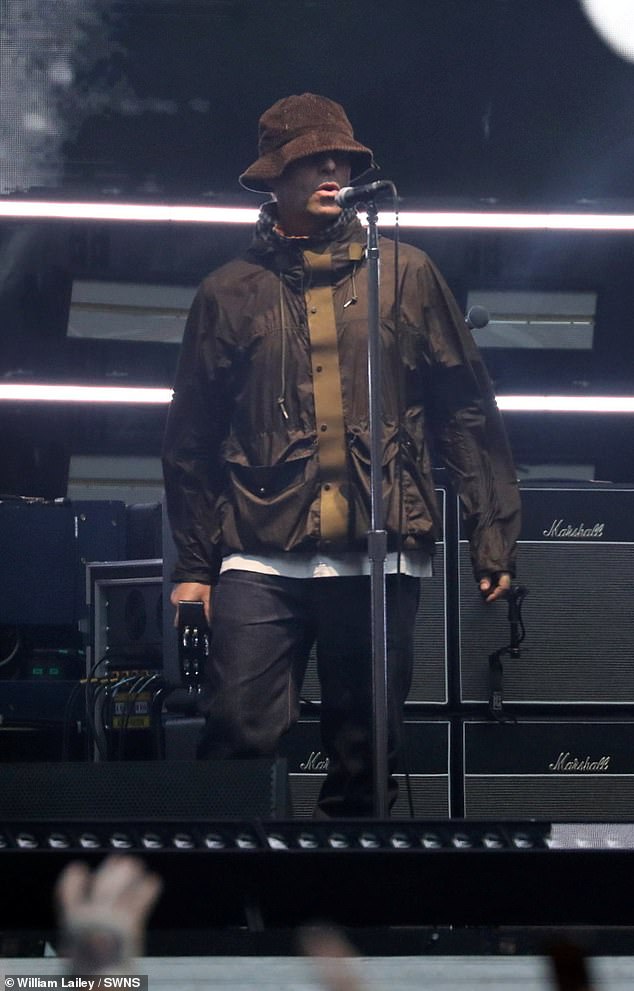 In videos shared across social media of the tribute, Liam said: 'Liam said: 'I want to dedicate this next one to Ozzy Osbourne , Rock 'N' Roll Star'