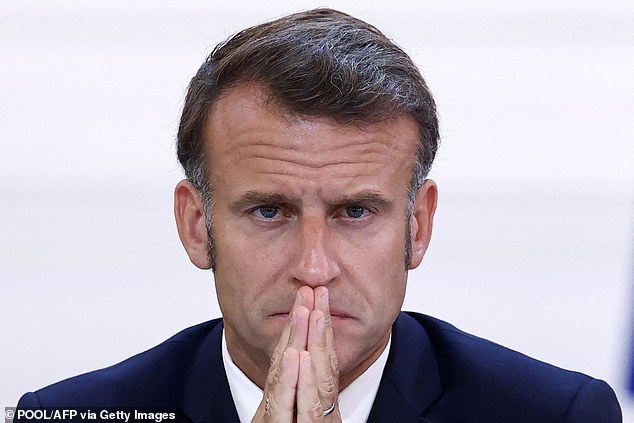 President Emmanuel Macron said he would honour a 'historic commitment to a just and lasting peace in the Middle East', and also called for the 'demilitarisation' of Hamas