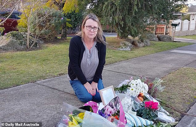 Neighbour Tracey Jean (pictured) found the toddler near the scene of the crash