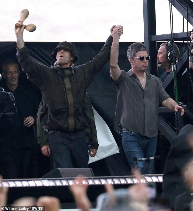 At the other end of London, Liam and Noel Gallagher paid homage to Ozzy at night one of Oasis gigs at London's Wembley Stadium on Friday