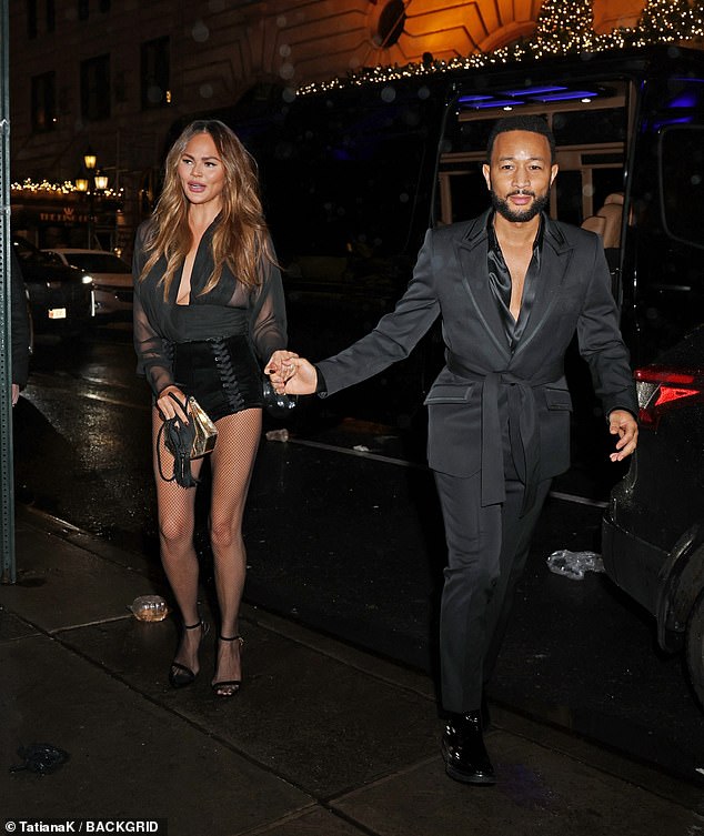 John Legend, pictured with wife Chrissy Teigen, celebrated his 45th birthday at the Polo Bar in December 2023