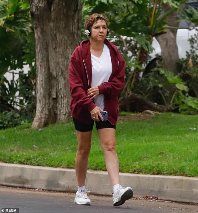 The star was spotted in Los Angeles this week during a power walk