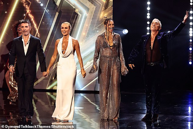 Bruno, who previously judged Strictly Come Dancing, joined BGT in 2023 following David Walliams¿ departure (Simon Cowell, Amanda Holden, Alesha Dixon and Bruno pictured)