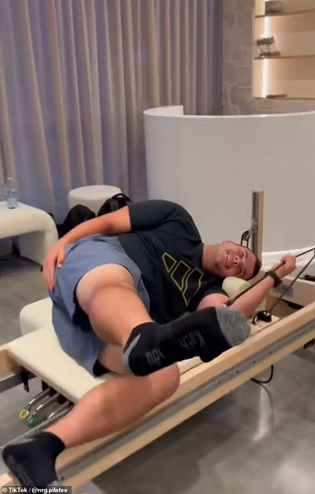 At NRG Fitness in Canberra, Australia, one unnamed men grabbed his glutes while wincing in pain
