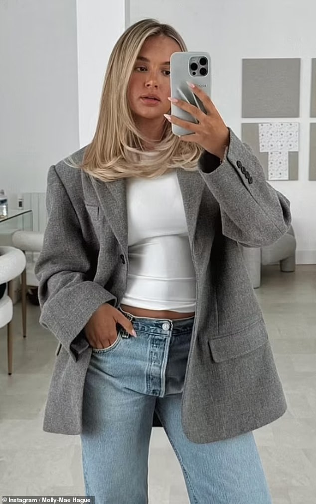Molly-Mae showcased her new line in June last year, posting an image to her Instagram profile wearing the blazer