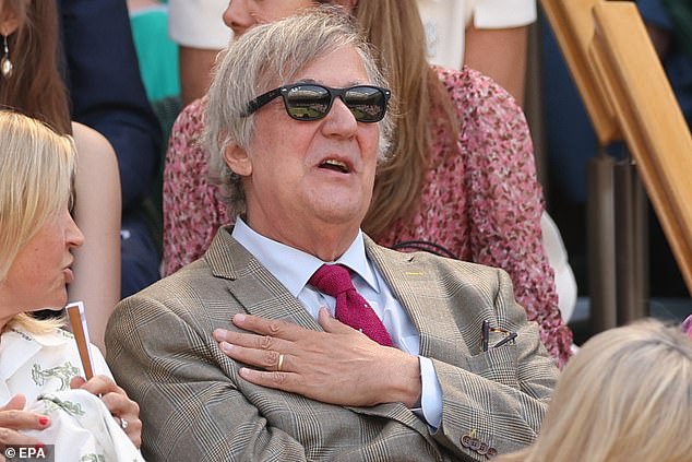 Comedian Stephen Fry, pictured here at Wimbledon, also has a name that appears in the unlucky list