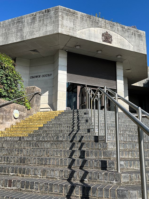 Newport Crown Court, pictured, heard that Adams lived it up on the proceeds, throwing a £19,000 birthday party at The Botanist in Cardiff, and splashing out on luxury trips to Dubai and London, including stays at The Savoy and Atlantis The Palm