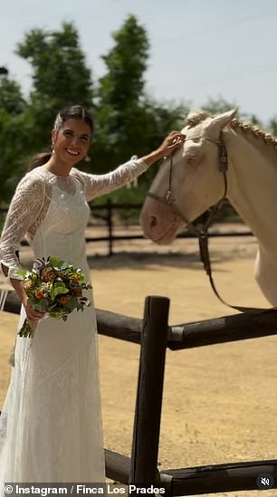 Alba pictured during her wedding