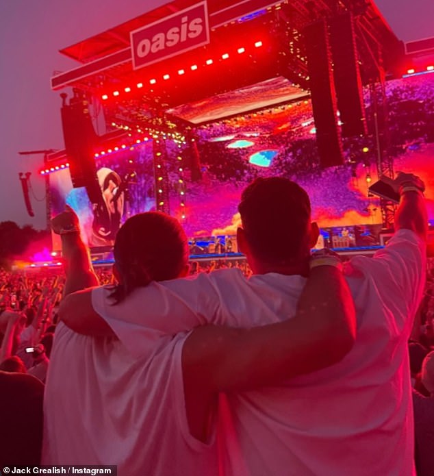The Manchester City footballer, 29, took to Instagram on Friday to share an array of snaps from the band's Heaton Park concert as he documented the occasion