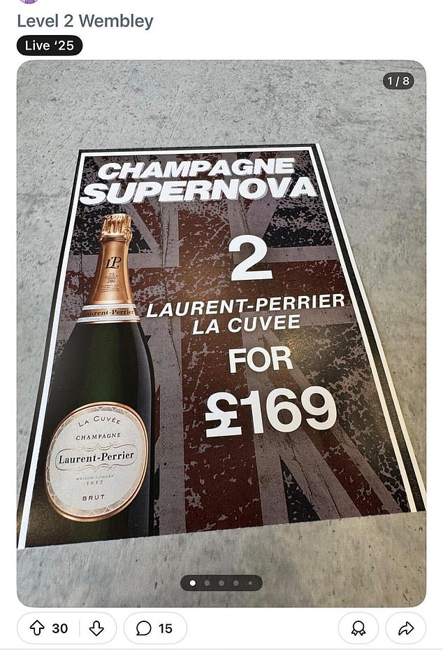 Typically a bottle of the bubbles would usually cost between £40 and £50 but if revelers want to enjoy a cheeky tipple they will have to cough up a lot more