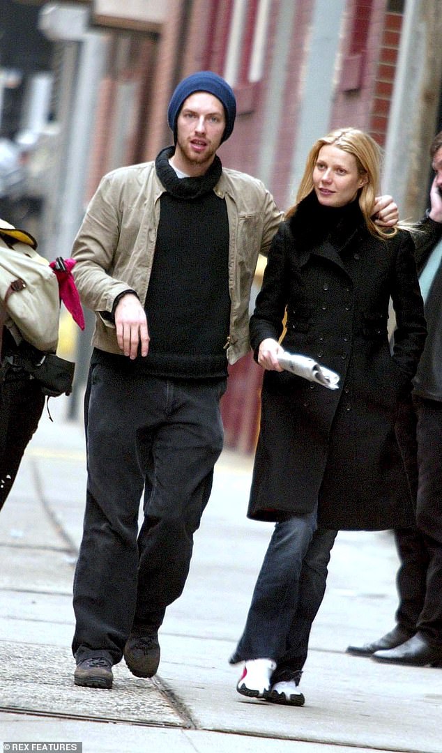 Gwyneth Paltrow and Chris Martin pictured in New York in 2003 - the year that they married