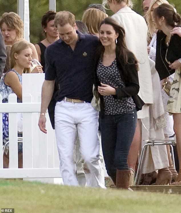 Prince William and Kate saw each other most weekends while William was training in the RAF. They are pictured at a polo match in May 2009