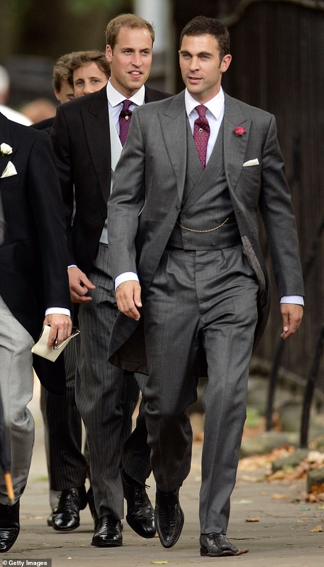 Wedding fever! William and Hugh van Cutsem attend the wedding of Nicholas van Cutsem and Alice Hadden-Paton on August 14, 2009